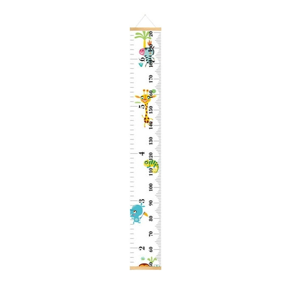 Giunmcul Tax Free Weekend Children's Height Chart Baby Growth Chart Canvas Wall Hanging Measuring Tape Tape Measure Height Chart Bedroom Children's Room Wall Decoration