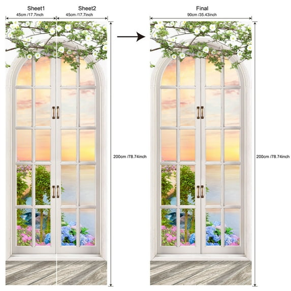 Giunmcul Tax Free Weekend Door Stickers Murals Peel and Stick DIY Door Wallpaper Removable PVC Waterproof Door Decals Self-Adhesive Wall Covers