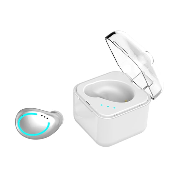 Giunmcul Tax Free Weekend Ear Bluetooth Headset with Charging Compartment Stereo Invisible In-ear Headset