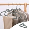 thumbnail image 1 of Giunmcul Tax Free Weekend Flocked Clothes Hanger Home Adult Non-Slip Drying Rack No Mark Hanger, 16.5 Inches, 10-Pack, Great for Adult Closets, Clothes, Pants, Coat and More, 1 of 5