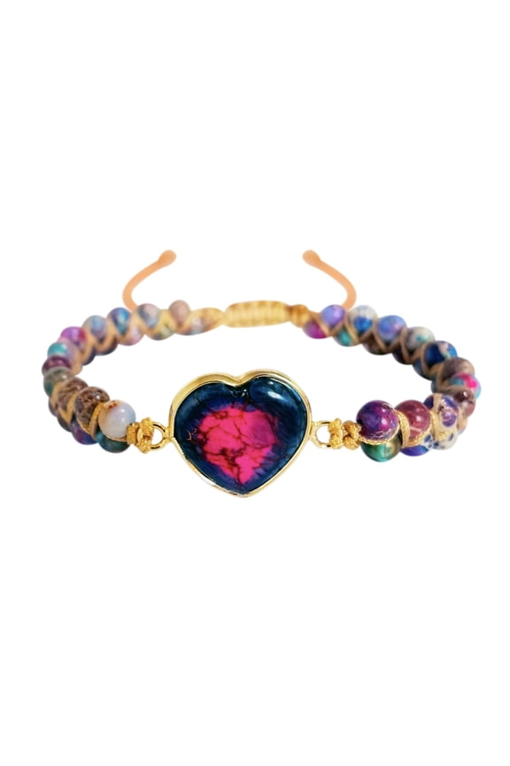 Tax Free Weekend I Love You Forever Jasper Heart Bracelet
