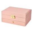 thumbnail image 1 of Giunmcul Tax Free Weekend Jewelry Box with Lock and Mirror Jewelry Organizer Storage Case with 2 Display for Earrings Bracelets Rings Watches, 1 of 2