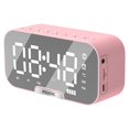 thumbnail image 1 of Giunmcul My Order LED Mirror Digital Alarm Clock Big Display Table Alarm Clock Wireless Speaker Subwoofer Music Player Support Bluetooth, 1 of 2