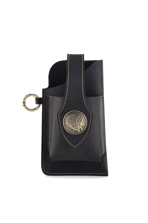 Giunmcul Tax Free Weekend Multifunctional Leather Mobile Phone Bag Belt Waist Bag for Outdoor Sports