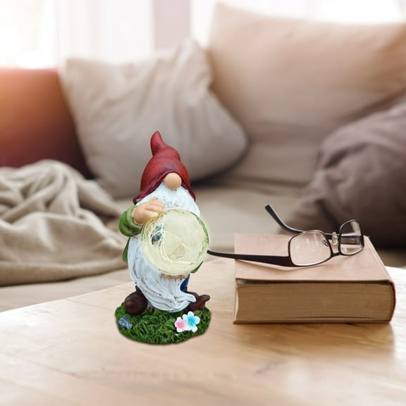 Giunmcul Tax Free Weekend New Solar Gnome Dwarf Glass Lamp Resin Decorative Lamp