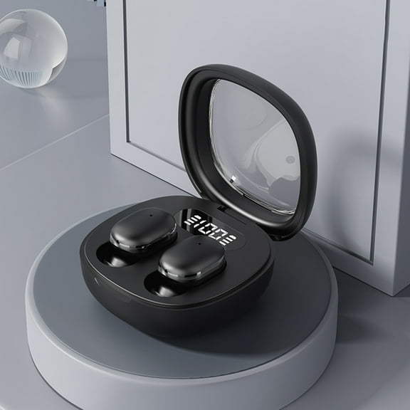 Giunmcul Tax Free Weekend Wireless Bluetooth Headset 5.3 In Ear LED Display Power Low Delay HD Call Office and Sports