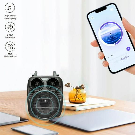 Giunmcul Tax Free Weekend Wireless Bluetooth Speaker K Song Volume Home Outdoor Mobile Phone Card Subwoofer Portable Speaker Radio/USB/TF