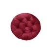Giunmcul Thick Padded Round Chair Cushion Office Student Stool Pad Breathable Linen Fabric All-Season Comfortable Seat Cover