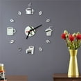 thumbnail image 1 of Giunmcul Today Discount DIY Roman Numbers Acrylic Mirror Wall Sticker Clock Home Decor Mural Decals, 1 of 3
