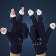 thumbnail image 1 of Giunmcul Today Discount Gloves Women's Winter New Open Finger Thickened Warm Padded Cute Students Cold Wool Split Finger Screen Gloves, 1 of 1