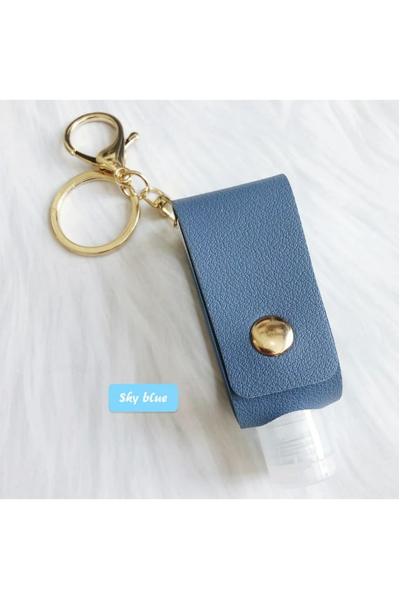 Travel Refillable Empty Bottle with Keychain Clip Portable Leakproof Clear Dispenser for Hand Soap Lotion Shampoo TSA Friendly Pocket Size Container for Outdoor Work School Vacation 1PC