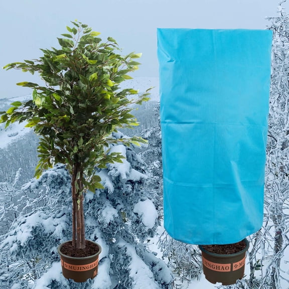 Giunmcul Tree and Shrub Warm Cover Frost Protecting Bag Drawstring Garden Winter Insulation Nonwoven