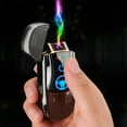 thumbnail image 1 of Giunmcul Type-C Rechargeable Windproof Plasma Lighter Cylindrical Fingerprint or Touch Ignition USB Refillable Novelty Gift 1pc, 1 of 6