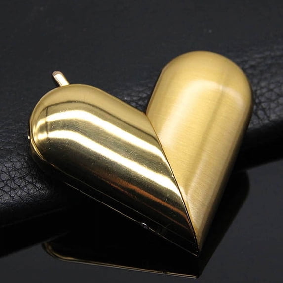 Giunmcul Valentines Day Couple Heart Shaped Metal Lighter Open Flame Electronic Refillable Romantic Gift For Proposal Anniversaries Birthdays