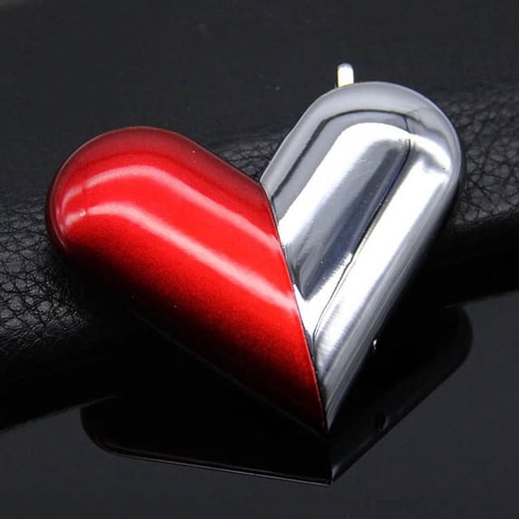 Giunmcul Valentines Day Couple Heart Shaped Metal Lighter Open Flame Electronic Refillable Romantic Gift For Proposal Anniversaries Birthdays