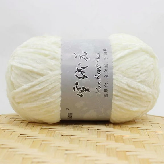 Giunmcul Velvet Thick Wool Thread Knitting Yarn DIY Crochet Scarves Hats Sweaters Soft Lightweight Durable Multi-Use Eco-Friendly 100g