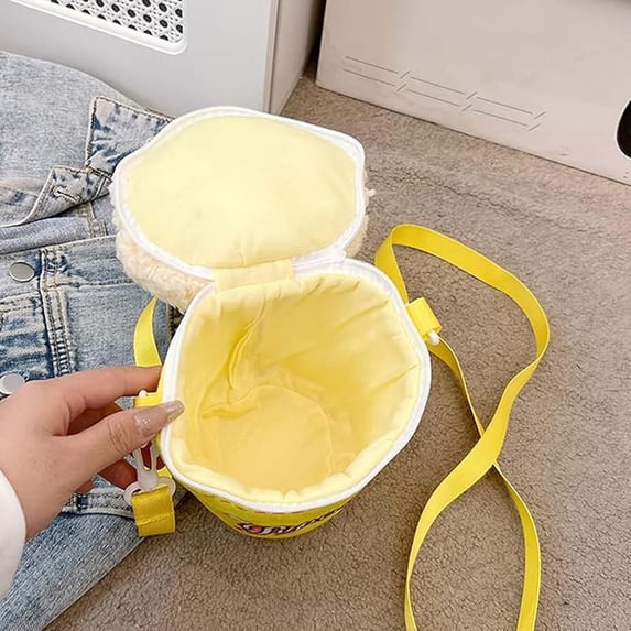 Giunmcul Women Popcorn Bag Shoulder Crossbody Zipper Accessory Versatile Party Decoration Carnival Halloween Fun Lightweight Portable Gift
