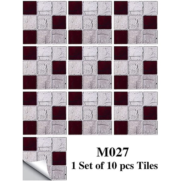 Giunmcul up to 45% Off 10pcs Home Decor Living Room Tile Set Strong Sticker Kitchen Wall Sticker