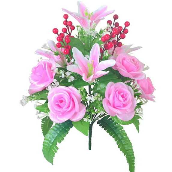 Giunmcul up to 45% Off Beautiful Artificial Silk Artificial Flowers Wedding Valentine's Day Bouquet Simulation Flowers18 Roses Rose False Flower