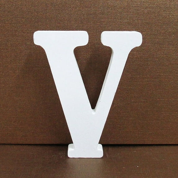 Giunmcul up to 45% Off Wood Wooden Letters White Alphabet Wedding Birthday Party Home Decorations V
