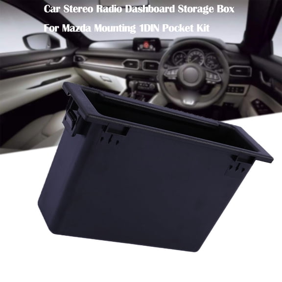 Giunmcul up to 50% Off Car Stereo Radio Dashboard Storage Box for Mounting 1DIN Pocket Kit