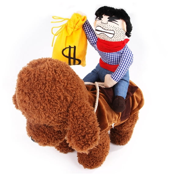 Giunmcul up to 50% Off Halloween Pet Cowboy Riding Transformation Costume, Pet Supplies Costumes, Cospaly, Halloween Dog Clothes