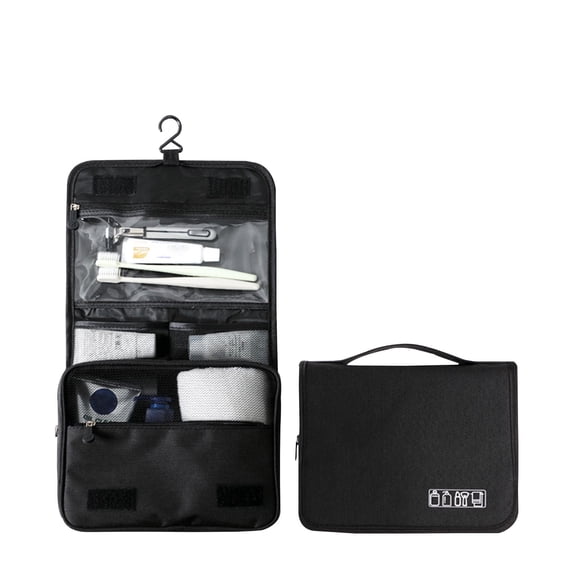 Giunmcul up to 50% Off Hanging Toiletry Bag - Large Cosmetic Makeup Travel Organizer for Men & Women with Sturdy Hook
