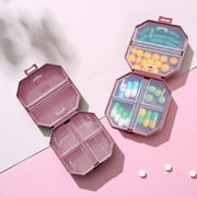 Giunmcul up to 50% Off Portable Plastic Storage Vc Storage Box Mini Travel Vc Storage Box Portable Six Space Packaging Vc Organizer Vc Classifier