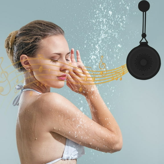 Giunmcul up to 65% Off Bluetooth Shower Speaker Handsfree Speakerphone with Built-in Mic Dedicated Suction Cup for Showers Bluetooth 5.0 IP64