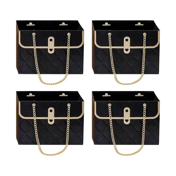 Giunmcul up to 65% Off Flower Paper Gift Box with Metal Chain, 2025 New Bouquet Storage Bucket, Flower Shop Bag, Wedding Party Handbag Gift Box