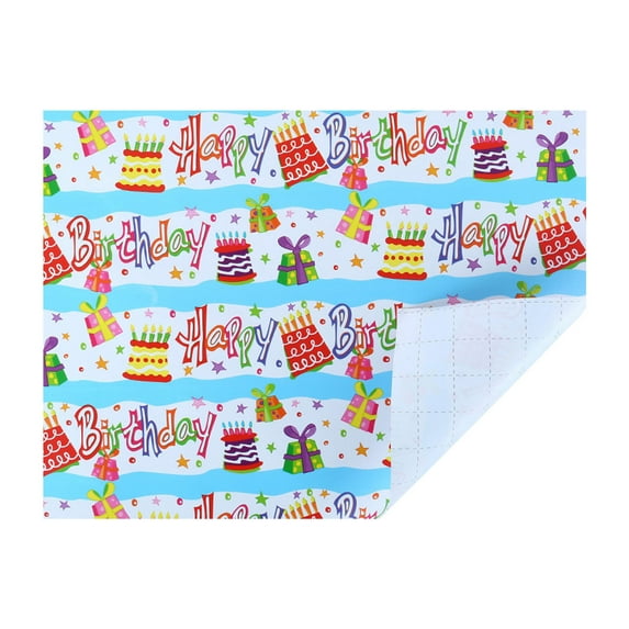 Giunmcul up to 65% Off Happy Birthday Wrapping Paper Gift Wrapping Paper 80g Cartoon Coated Paper Holiday Decoration