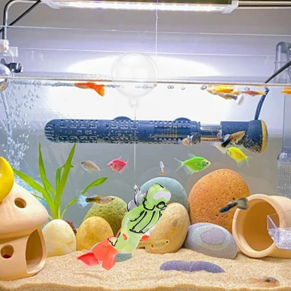 Giunmcul up to 65% Off Resin Glows In-the-dark Floating Diver Fish Tank Decoration Piece Underwater Scenery Underwater World Small Floating