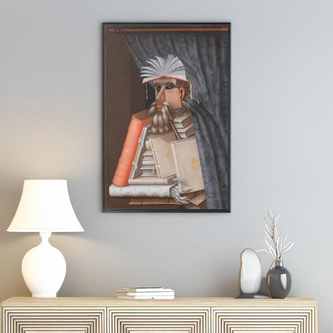 Giuseppe Arcimboldo The Librarian Wall Art Reproduction, Surrealism ...