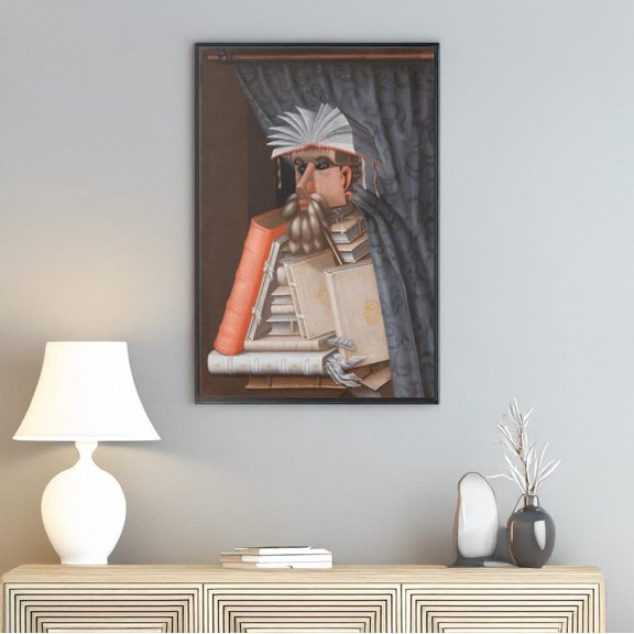 Giuseppe Arcimboldo The Librarian Wall Art Reproduction, Surrealism Print, Unframed Paper Poster 8x10in