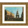 thumbnail image 1 of Giuseppe Bernardino Bison 18x14 Gold Ornate Wood Frame and Double Matted Museum Art Print Titled - The 'Thursday Grasso' Before the Ducal Palace Festival in Venice, 1 of 4