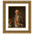 thumbnail image 1 of Giuseppe Bonito 15x18 Gold Ornate Wood Frame and Double Matted Museum Art Print Titled - Portrait of a Boy Laughing, 1 of 4