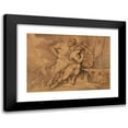 thumbnail image 1 of Giuseppe Cades 14x11 Black Modern Framed Museum Art Print Titled - The&nbsp;Education&nbsp;Of&nbsp;Achilles by Chiron, 1 of 5