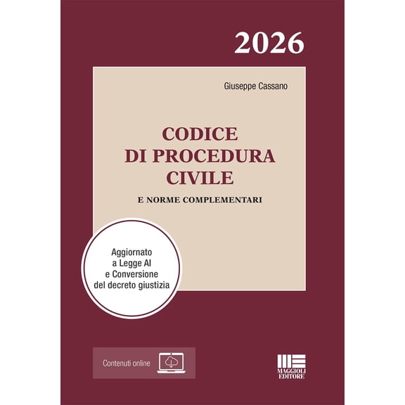 Giuseppe Cassan Codice di Procedura Civile 2026 e norme complementari. Aggiornato a (Paperback)