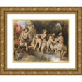 thumbnail image 1 of Giuseppe Cesari 24x19 Gold Ornate Framed and Double Matted Museum Art Print Titled - Diana and Actaeon, 1 of 4