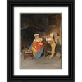 thumbnail image 1 of Giuseppe Costantini 15x18 Black Ornate Wood Framed Double Matted Museum Art Print Titled - The Little Musician (1882), 1 of 5