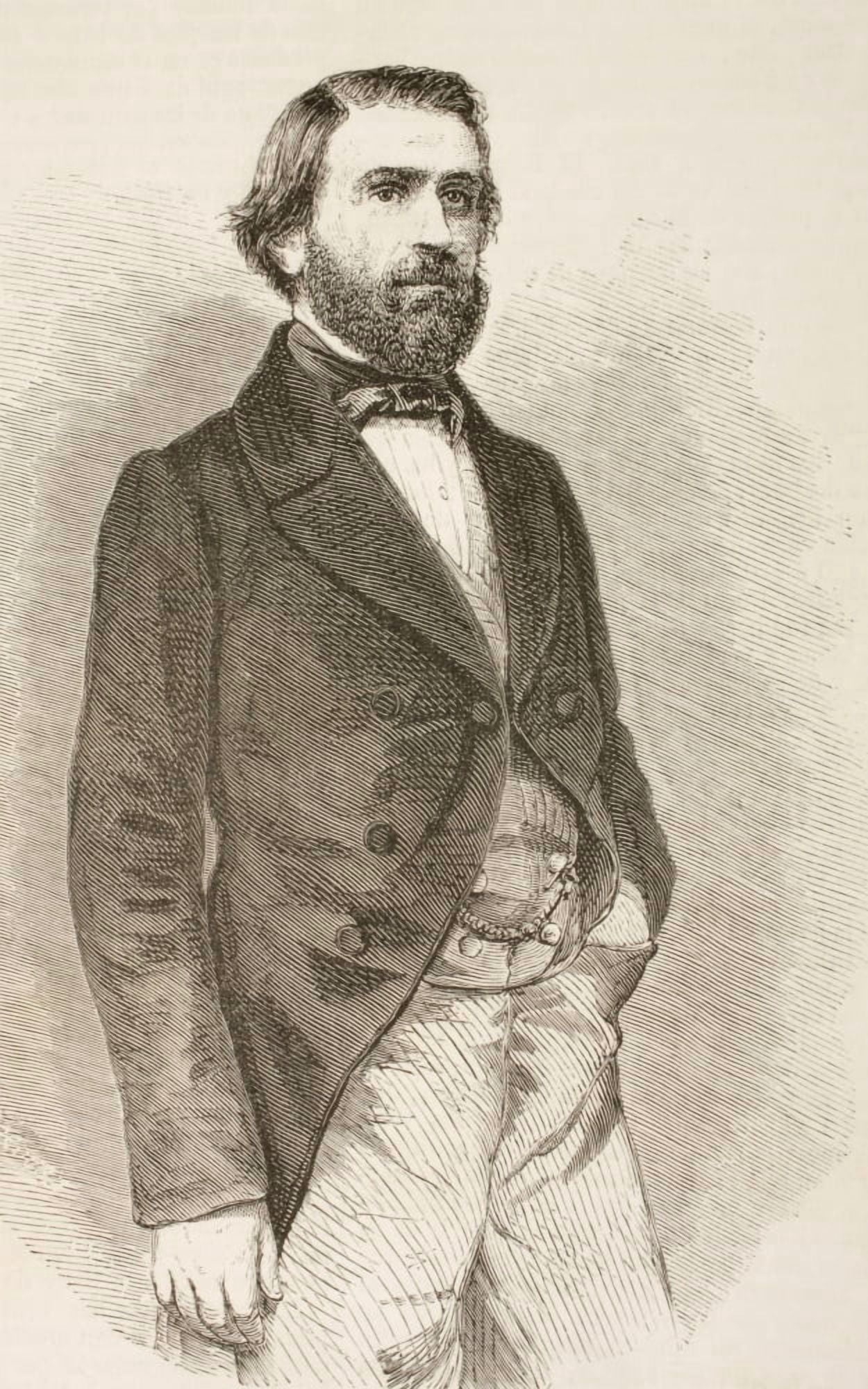 Giuseppe Fortunino Francesco Verdi 1813 -1901 Italian Composer From El Museo Universal Published Madrid 1862 Canvas Art - Ken Welsh  Design Pics (22 x 36)