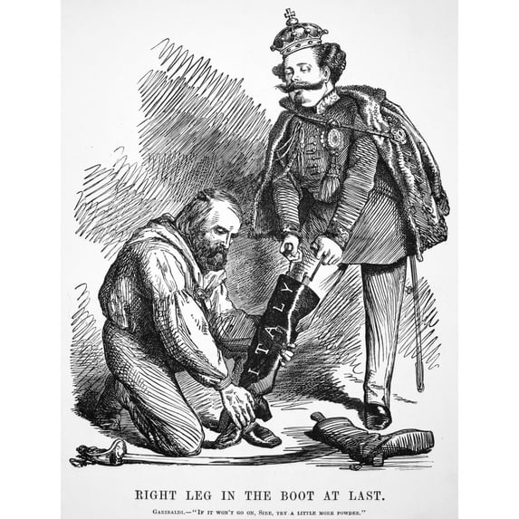 Giuseppe Garibaldi N(1807-1882.) Italian Nationalist And Military Leader. An English Cartoon Comment On Garibaldi'S