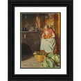 thumbnail image 1 of Giuseppe Giardiello 18x24 Black Ornate Framed Double Matted Museum Art Print Titled: In the Kitchen, 1 of 5