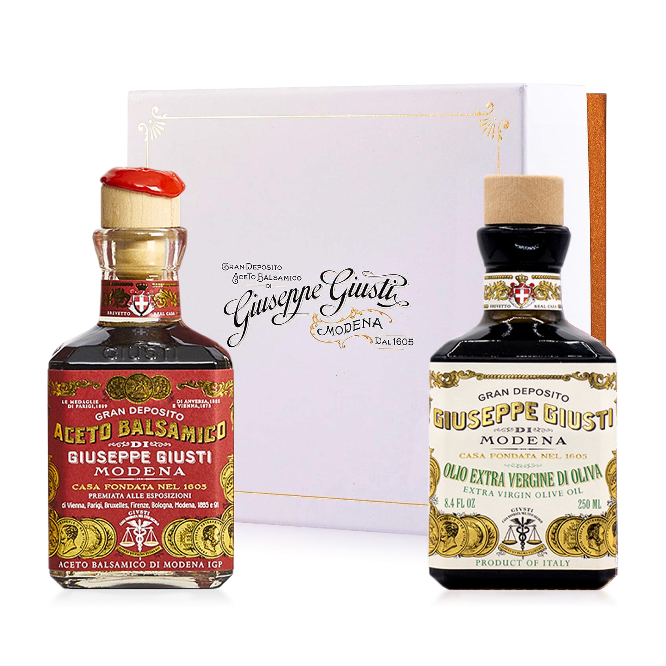Giuseppe Giusti Balsamic Vinegar and Olive Oil Set Gran Deposito Aceto
