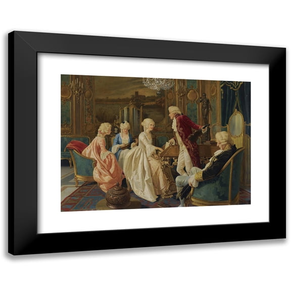 Giuseppe Guidi 14x11 Black Modern Framed Museum Art Print Titled - A Musical Interlude