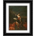 thumbnail image 1 of Giuseppe Maria Crespi 2x Matted 20x24 Black Ornate Framed Art Print 'A Singer with a Donkey', 1 of 2