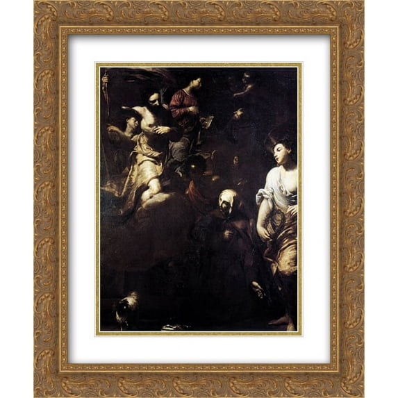 Giuseppe Maria Crespi 2x Matted 20x24 Gold Ornate Framed Art Print 'Ecstasy of St. Margaret of Cortona'