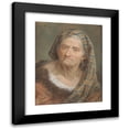 thumbnail image 1 of Giuseppe Nogari 20x24 Black Modern Framed Museum Art Print Titled - An Elderly Woman in a Striped Shawl (1740-1743), 1 of 5