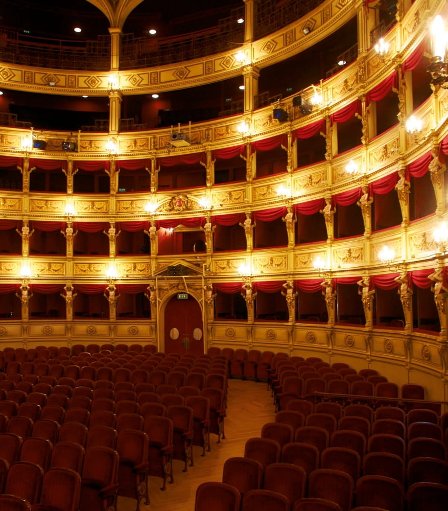 Giuseppe Verdi Municipal Theater (Formerly The Grand Theater) In Trieste Canvas Art -  (24 x 36)