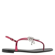 Giuseppe Zanotti Ladies Crystal-embellished Jelly Flat Sandals, Brand Size 35 ( US Size 5 )